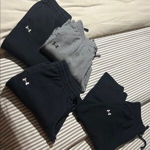 Women’s Under Armour Black and Gray Sweatpants Set